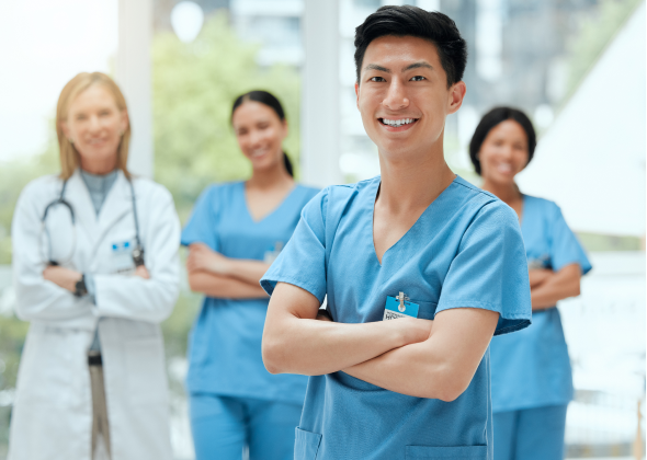 Doctors in a medical headquarters 